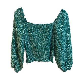 Floral Green Women's Top